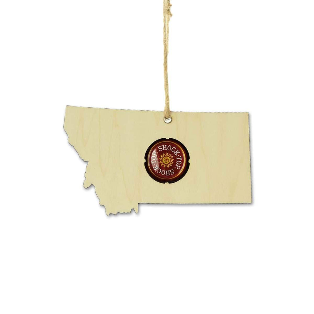 Montana Beer Cap Map Ornaments