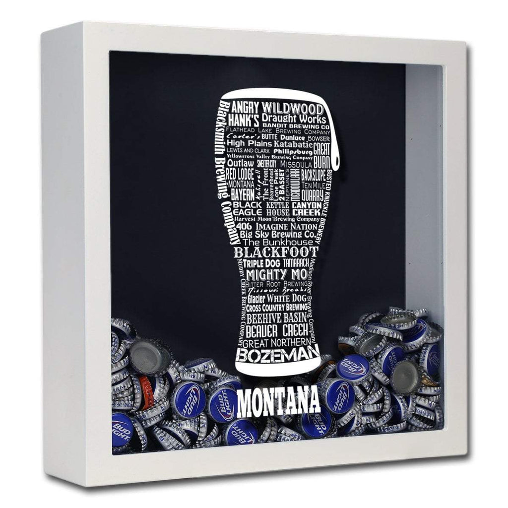 Montana Beer Typography Shadow Box