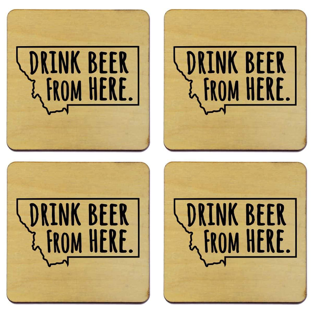 Montana Drink Beer From Here Coasters