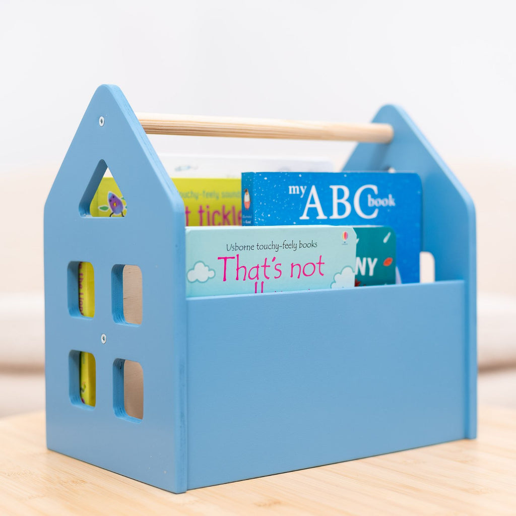 Dark Walnut Montessori Bookshelf for Toddler Nursery Organization