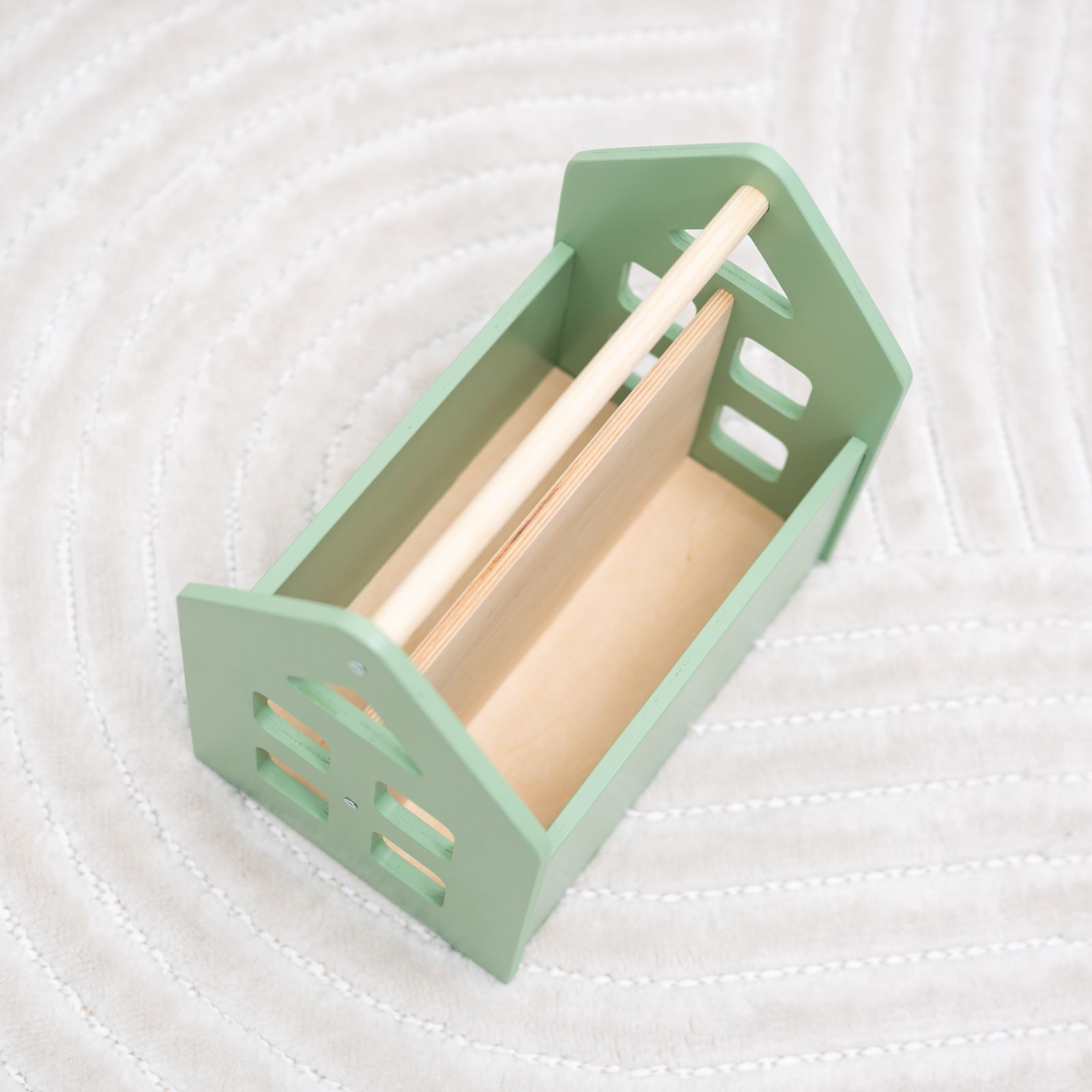 Modern Montessori Book Shelf – Pastel Wood Kids Storage Organizer