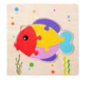 Montessori Baby Animal and Traffic Cognition Wooden Puzzle Set