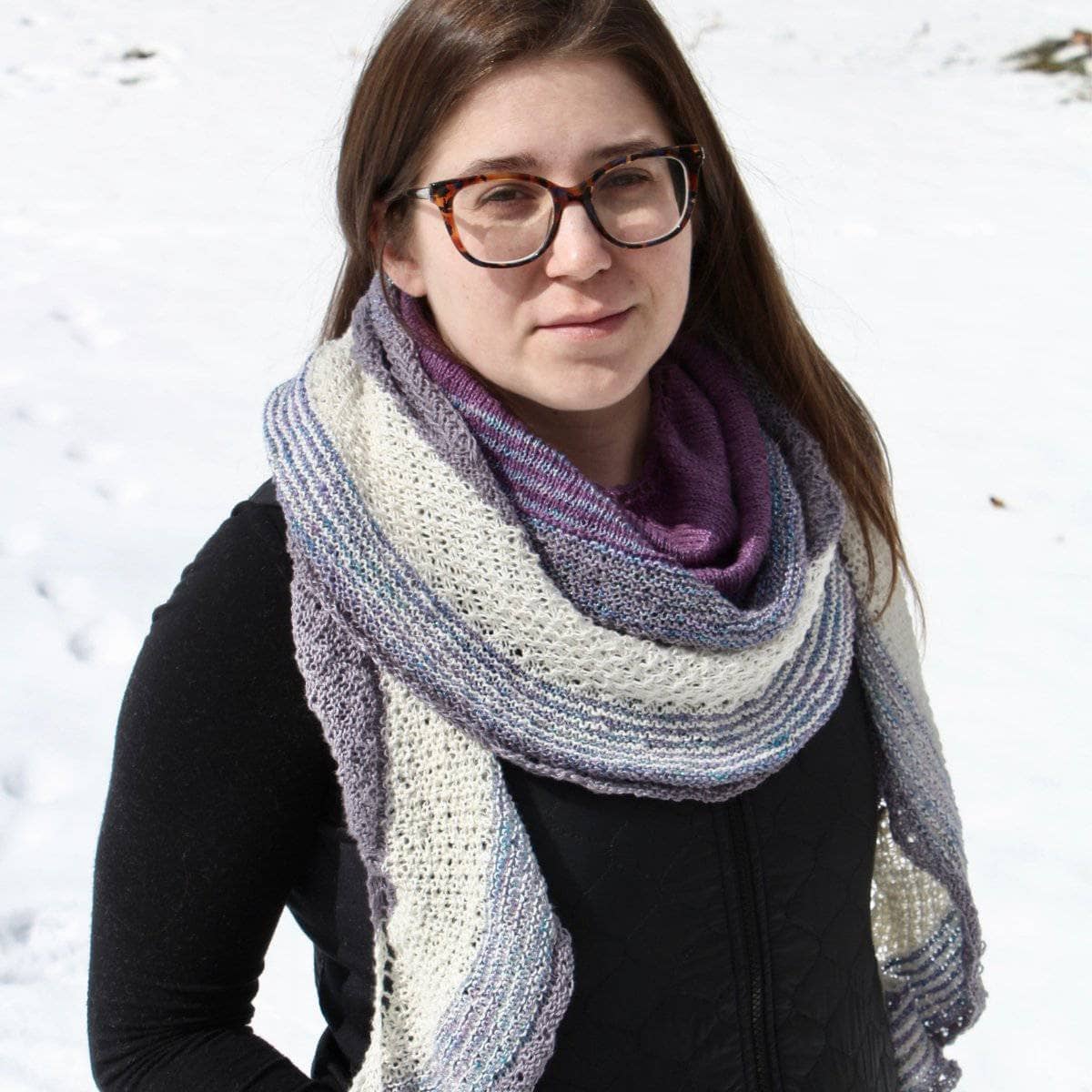 Moonbeam Crescent Shawl Knitting Pattern - Bohemian Style Knit