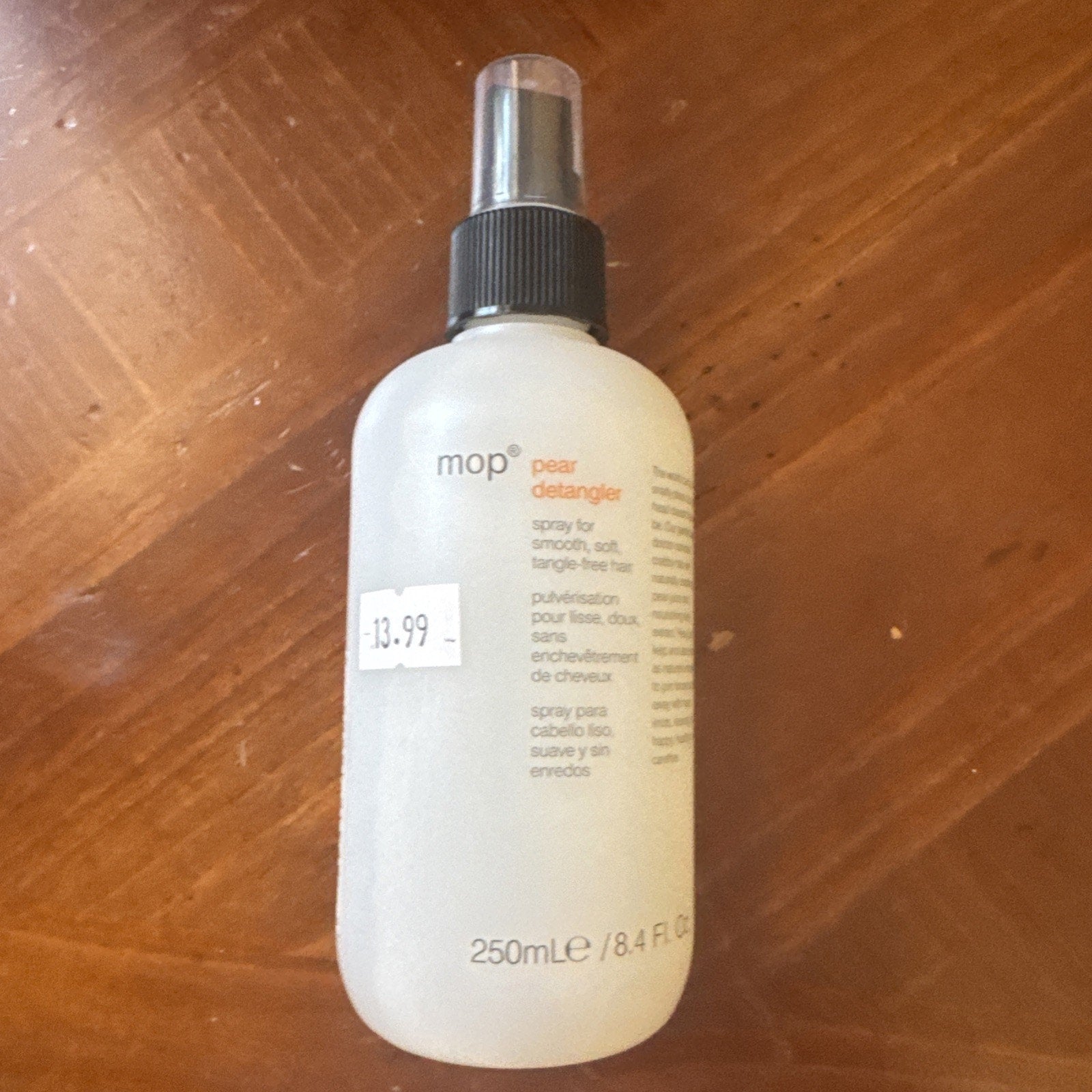 MOP Pear Detangler Spray 8.4 oz bottle for easy knot-free hair care for kids
