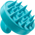 Minimalist bright teal scalp massage brush for hair and scalp care