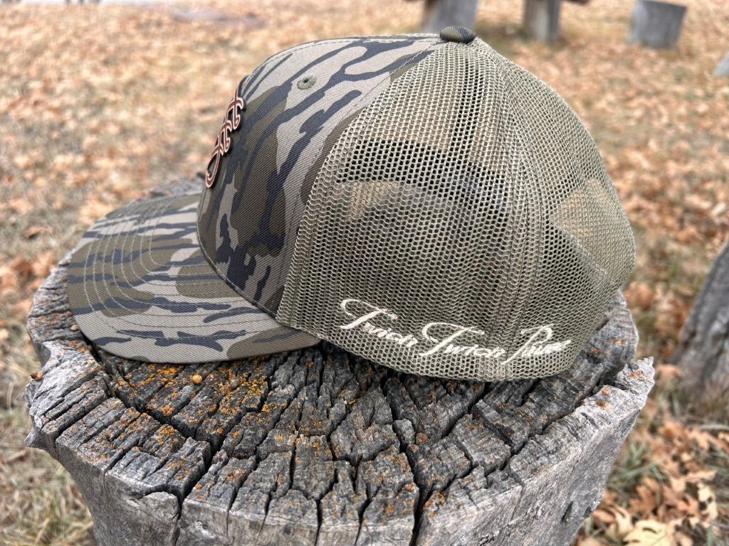 MOSSY OAK BOTTOMLAND-LEATHER PATCH