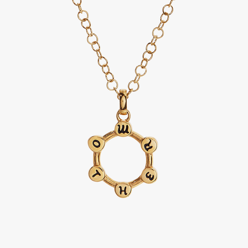 Mother Acrostic Hidden Message Crystal Necklace