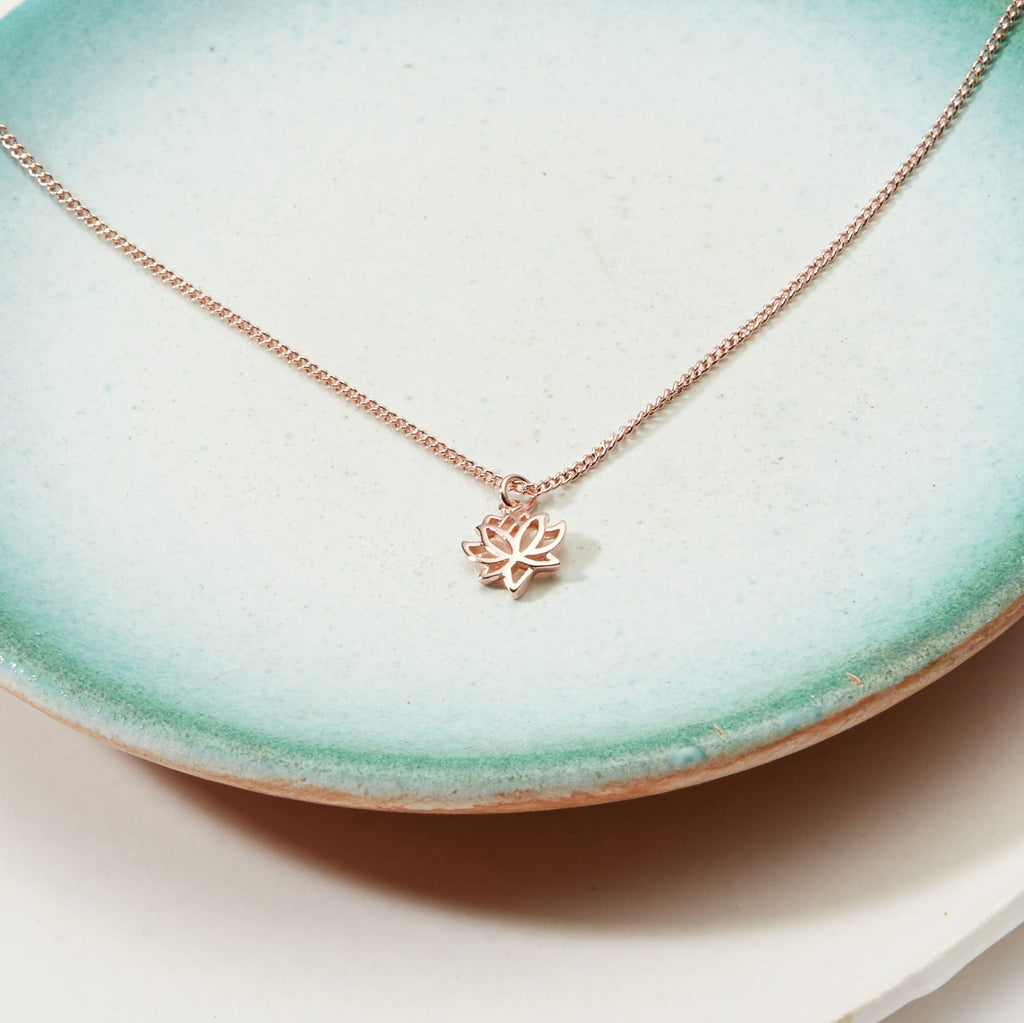 Mother and Son Lotus Necklace