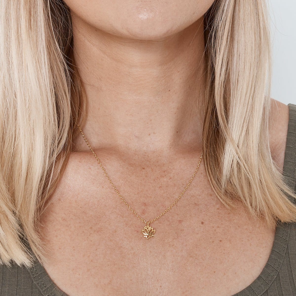Mother and Son Lotus Necklace