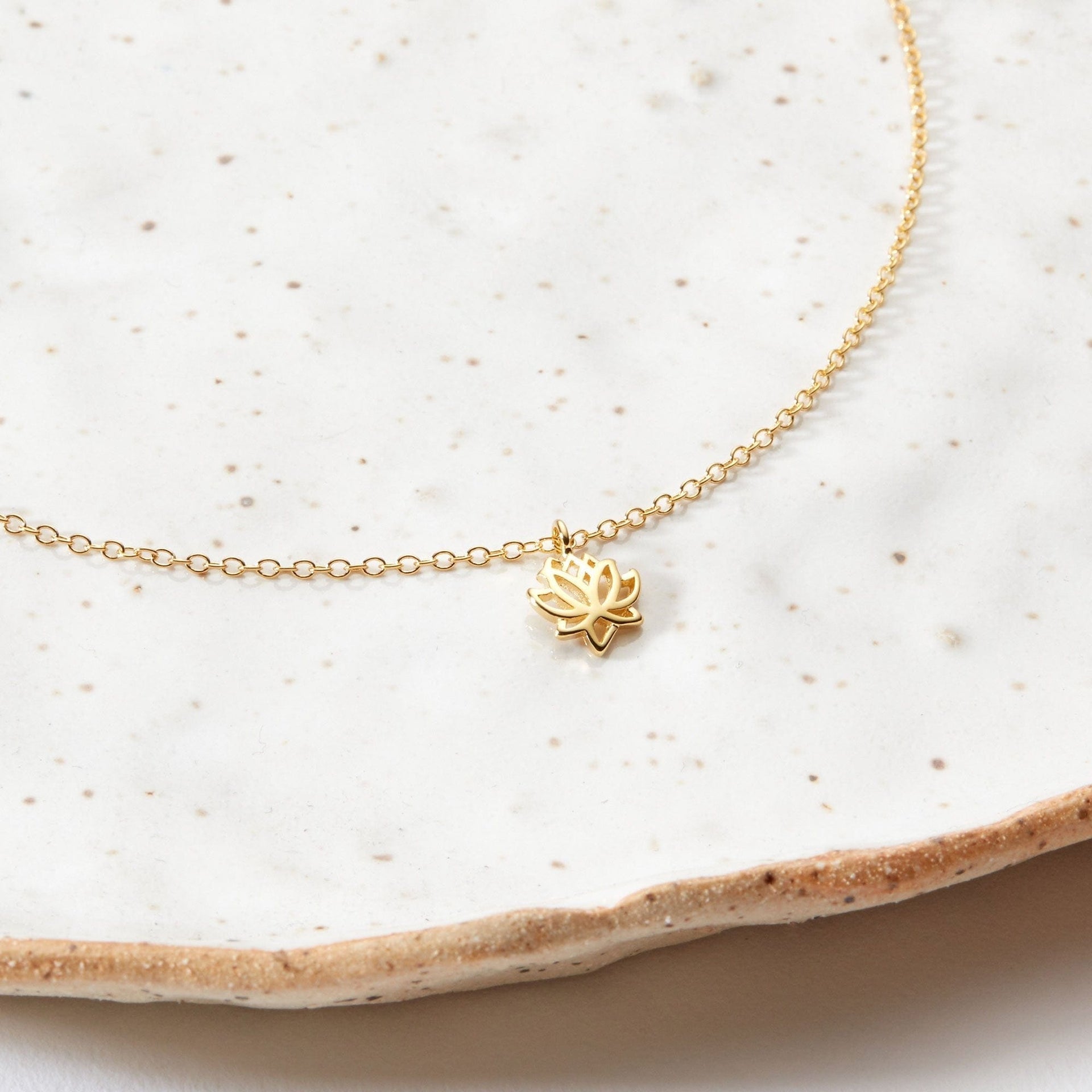 Mother and Son Lotus Necklace