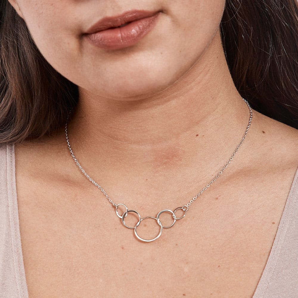 Mother & Daughter Five Circles Necklace