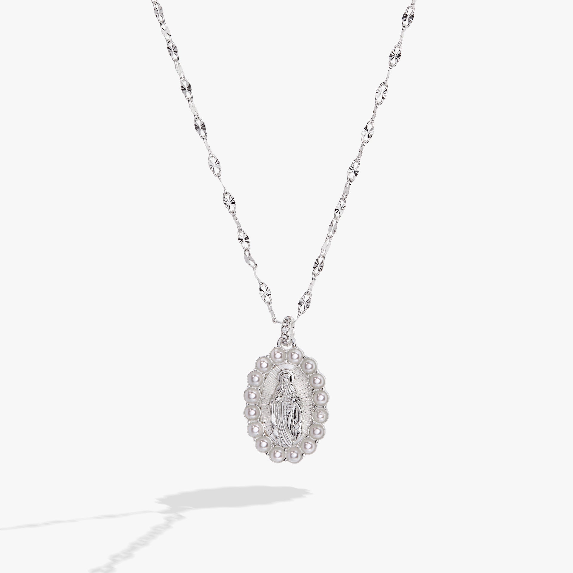 Divine Guides Mother Mary Medallion Pendant Necklace