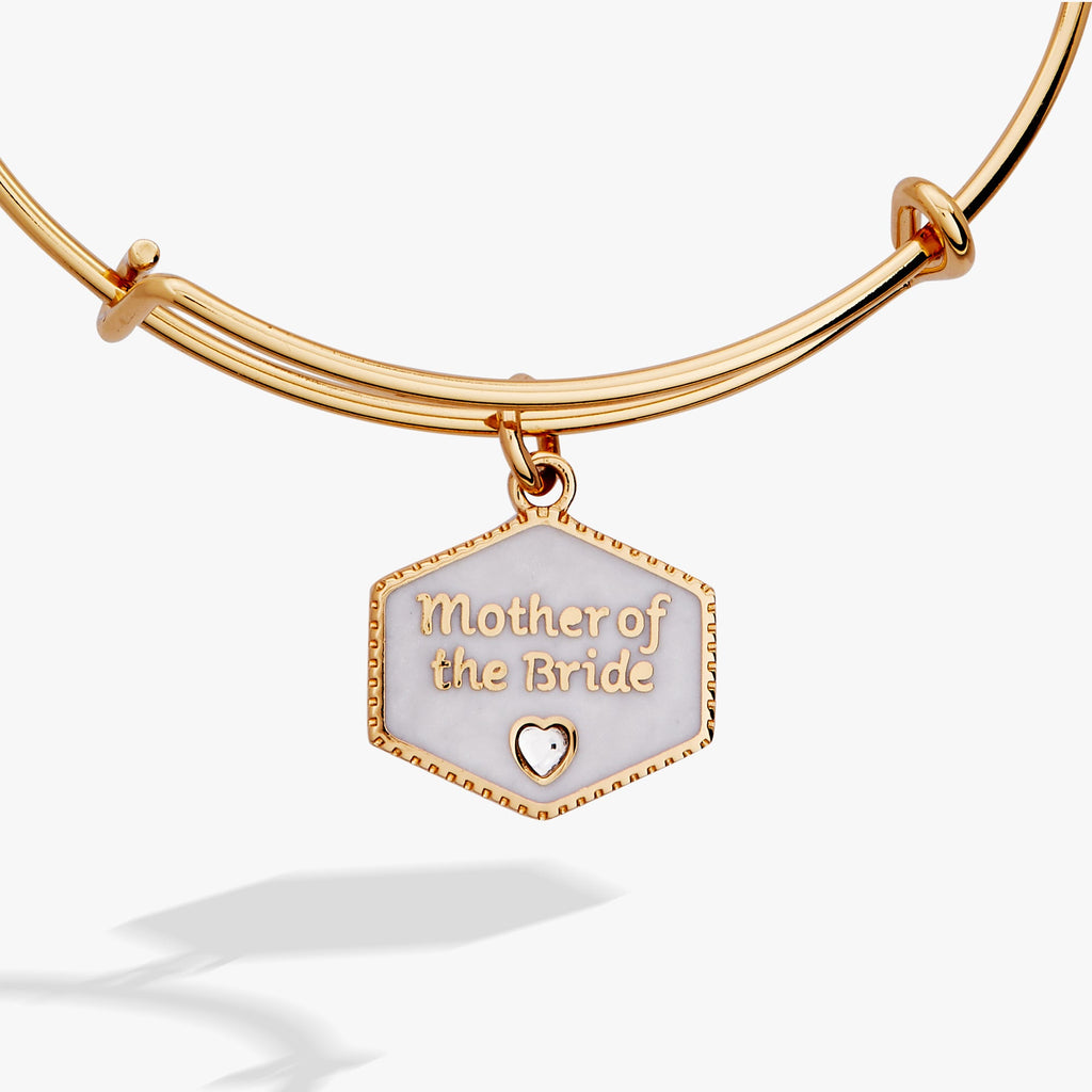 Mother of the Bride Pearlized Enamel Expandable Bangle