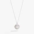 Mother Locket Necklace with Pavé Crystal Crescent Moon Pendant