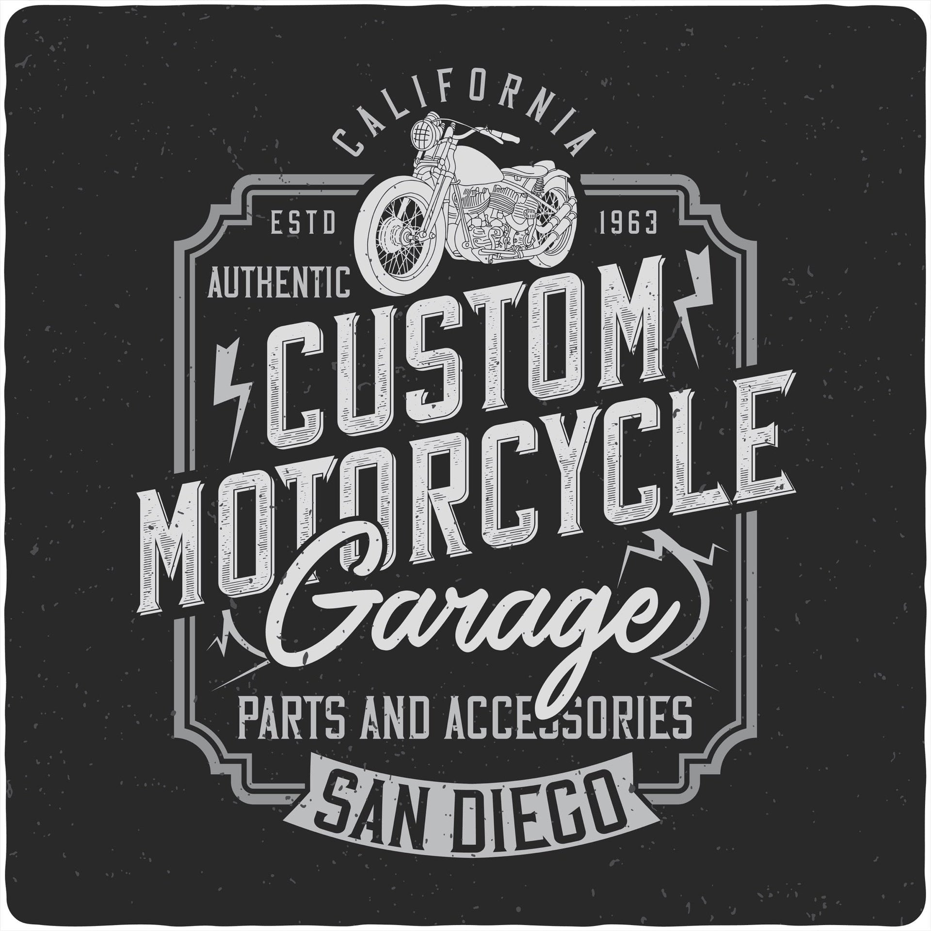 Mototrcycle Garage Men's Bamboo Viscose/Organic Cotton Short Sleeve Graphic T-Shirt