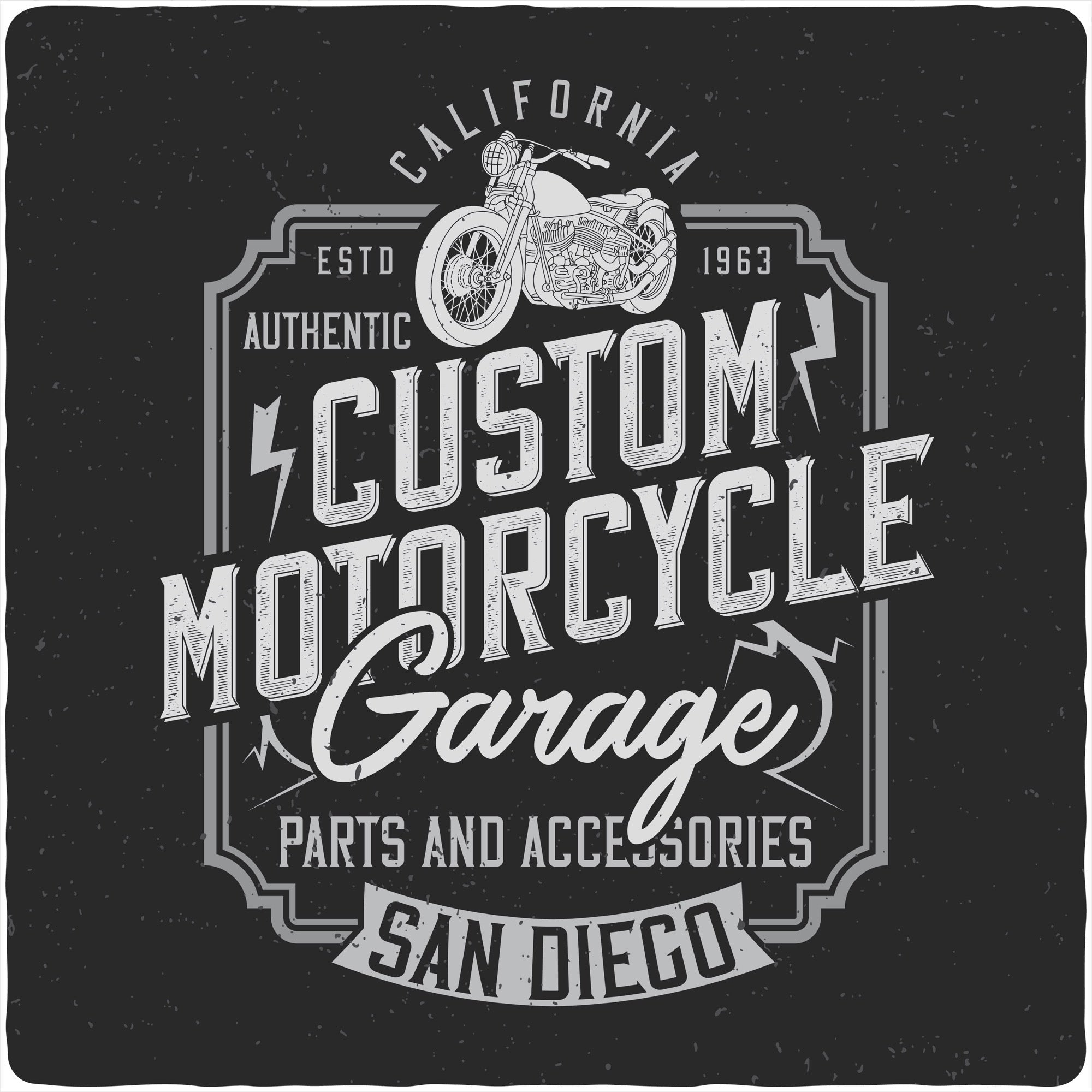 Men's Bamboo Viscose Motorcycle Graphic T-Shirt