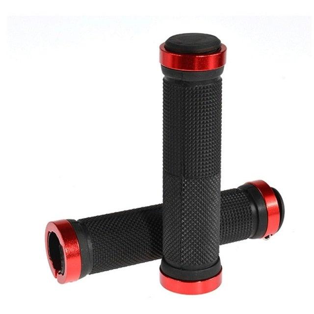 Anti-Skid Rubber Bike Handlebar Grips with Double Lock-On