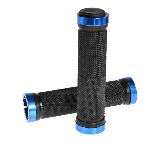 Anti-Skid Rubber Bike Handlebar Grips with Double Lock-On