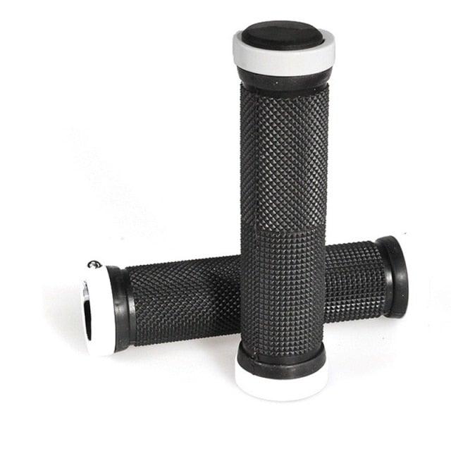 Anti-Skid Rubber Bike Handlebar Grips with Double Lock-On