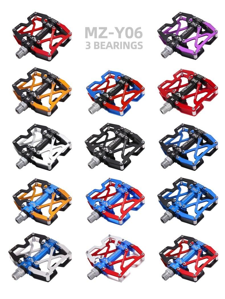 3-Bearing CNC Aluminum Flat Bike Pedals for Mountain Cycling