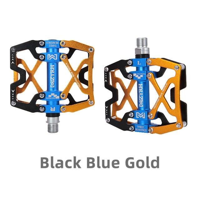 3-Bearing CNC Aluminum Flat Bike Pedals for Mountain Cycling