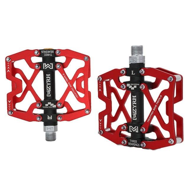 3-Bearing CNC Aluminum Flat Bike Pedals for Mountain Cycling