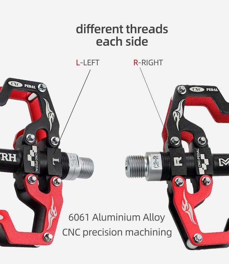 3-Bearing CNC Aluminum Flat Bike Pedals for Mountain Cycling