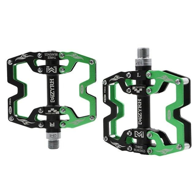3-Bearing CNC Aluminum Flat Bike Pedals for Mountain Cycling