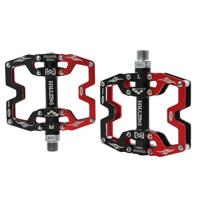 3-Bearing CNC Aluminum Flat Bike Pedals for Mountain Cycling
