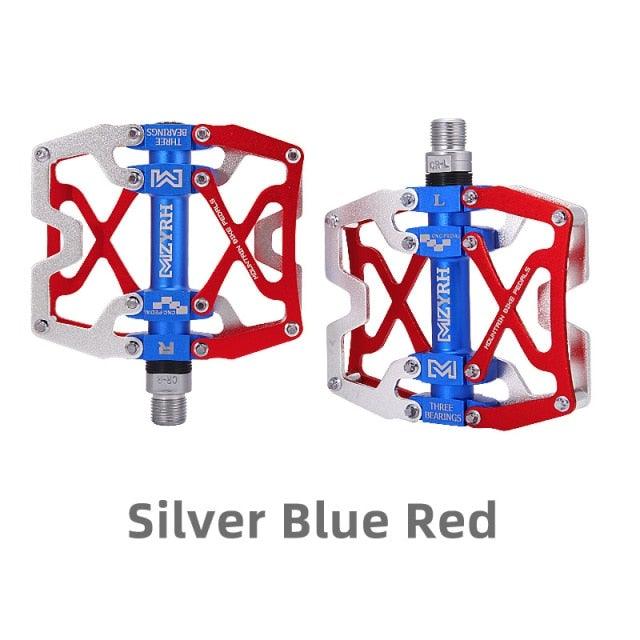 3-Bearing CNC Aluminum Flat Bike Pedals for Mountain Cycling