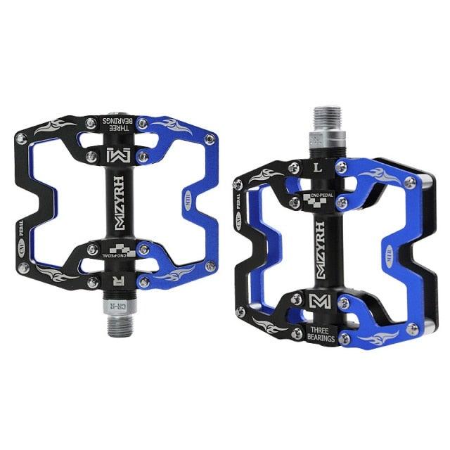 3-Bearing CNC Aluminum Flat Bike Pedals for Mountain Cycling
