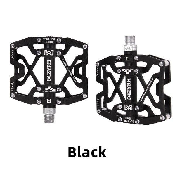 3-Bearing CNC Aluminum Flat Bike Pedals for Mountain Cycling