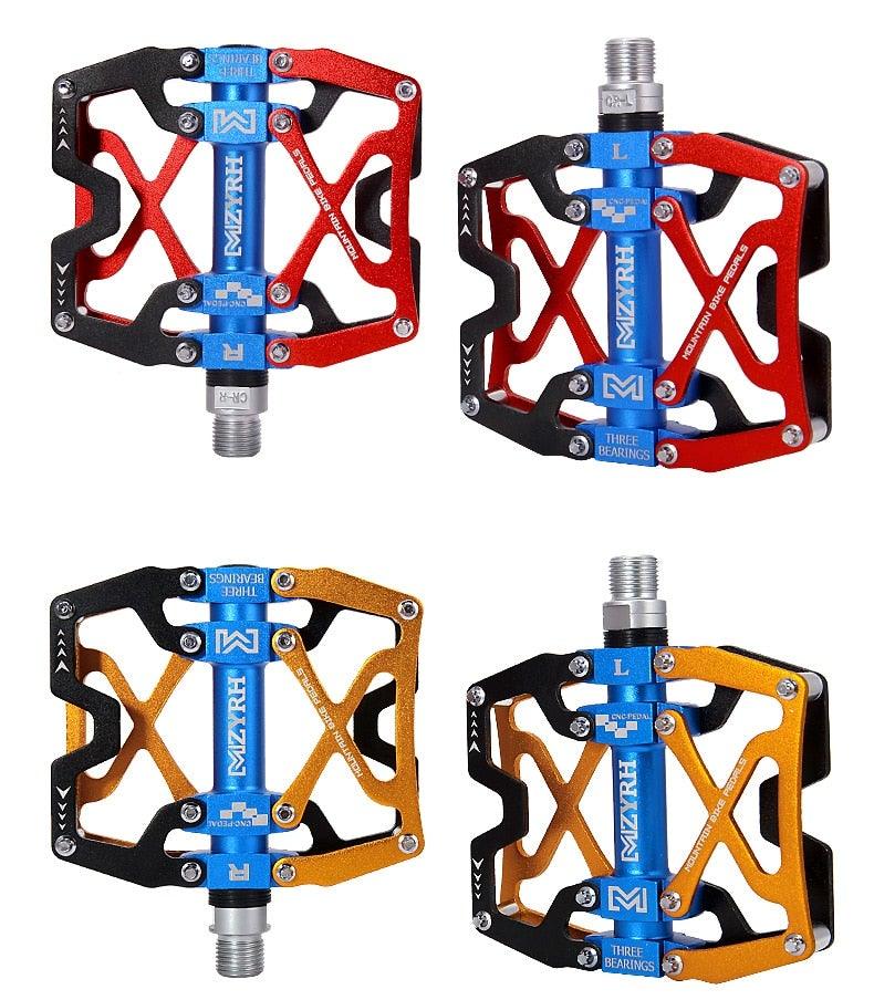 3-Bearing CNC Aluminum Flat Bike Pedals for Mountain Cycling