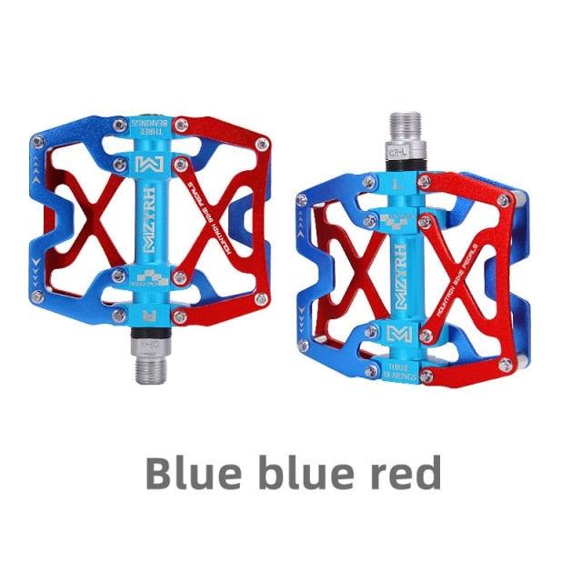 3-Bearing CNC Aluminum Flat Bike Pedals for Mountain Cycling