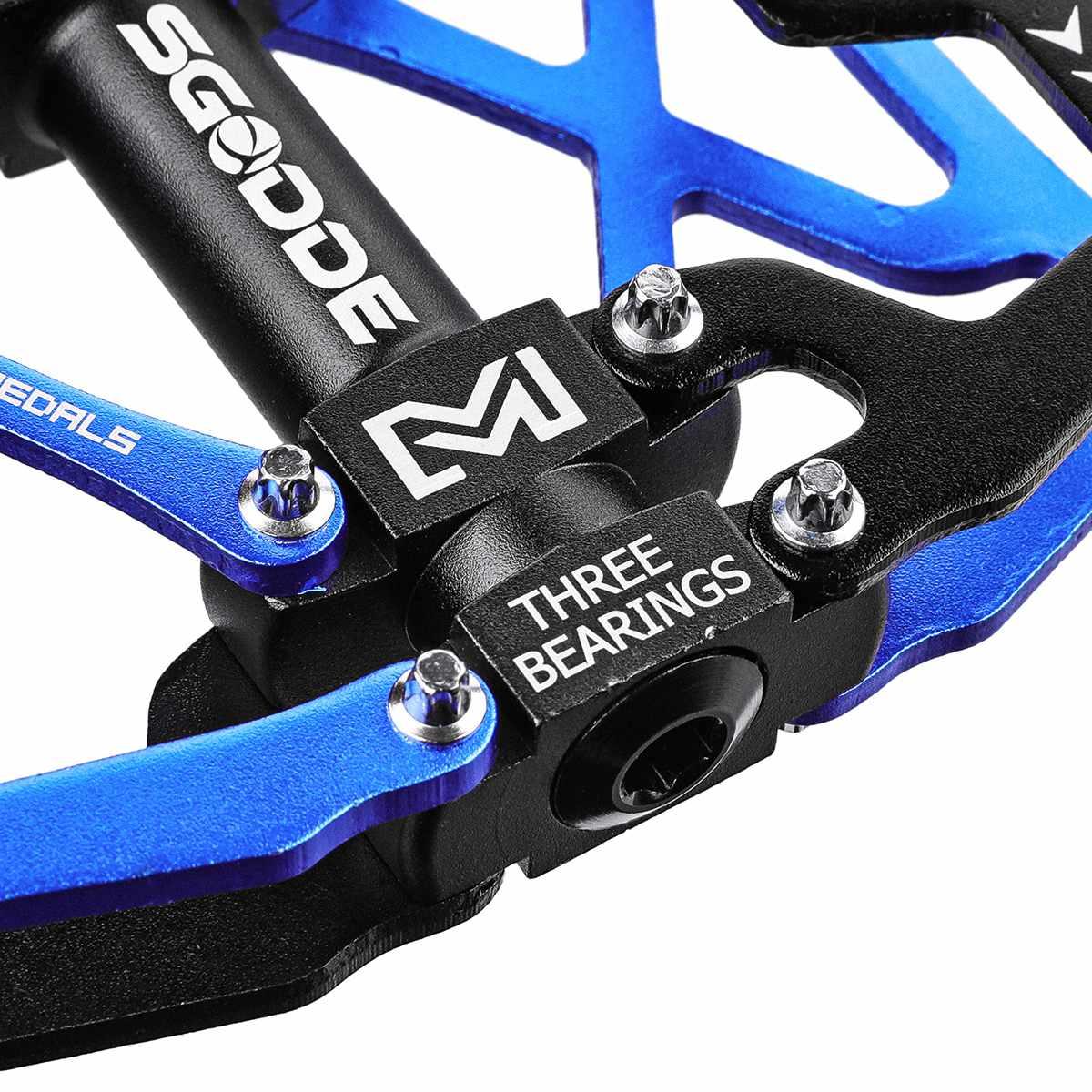 Ultralight Aluminum Mountain Bike Pedals, Wide Platform Flat Design