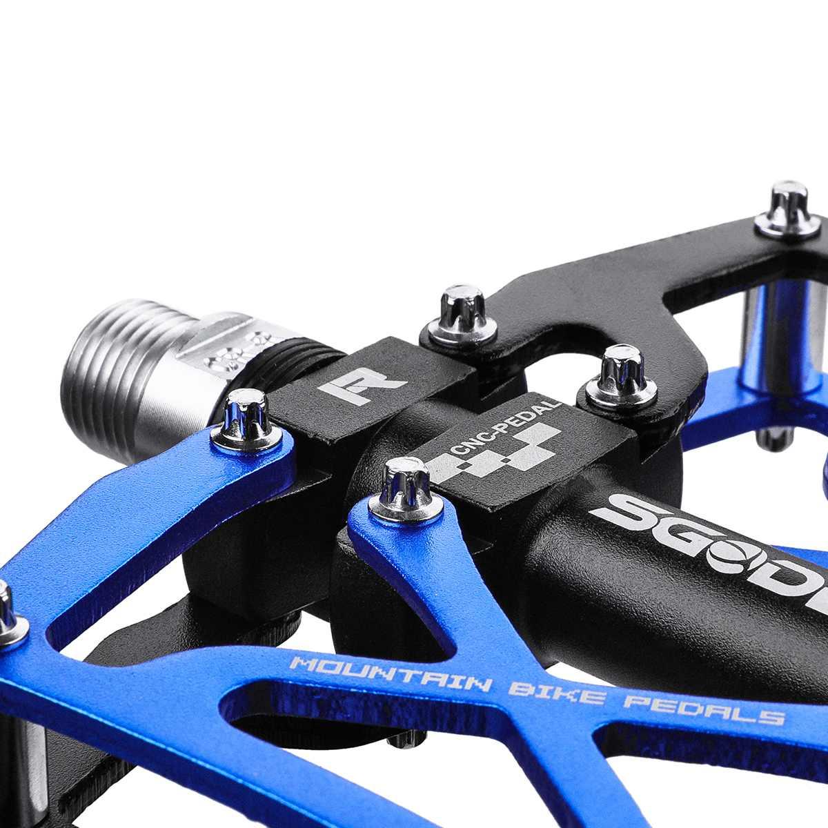 Ultralight Aluminum Mountain Bike Pedals, Wide Platform Flat Design
