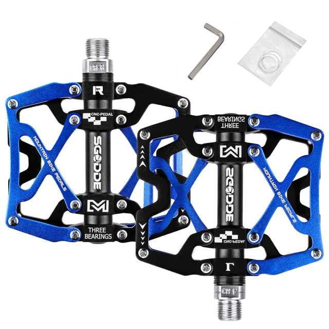 Ultralight Aluminum Mountain Bike Pedals, Wide Platform Flat Design
