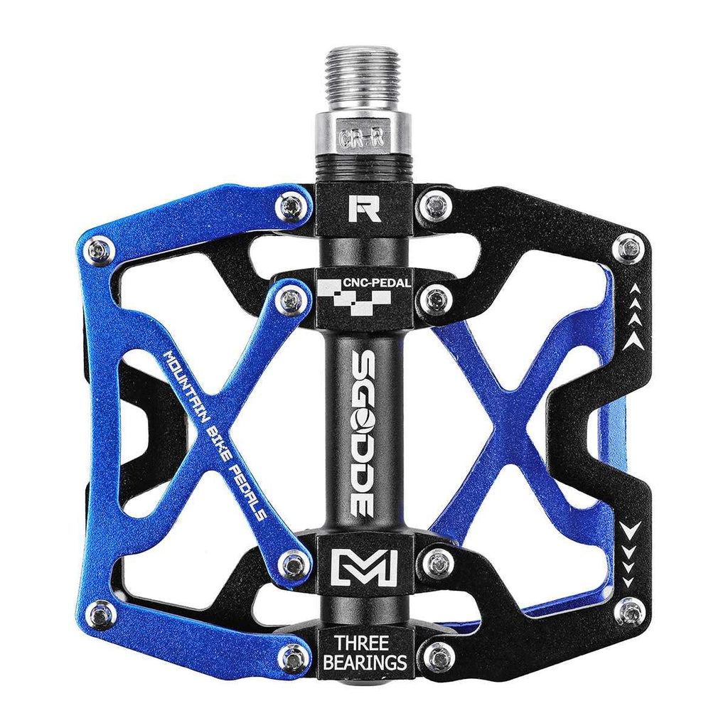Ultralight Aluminum Mountain Bike Pedals, Wide Platform Flat Design