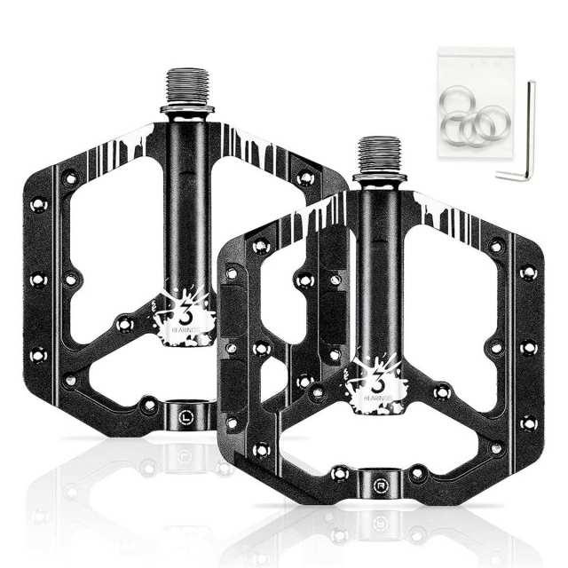 Ultralight Aluminum Mountain Bike Pedals, Wide Platform Flat Design