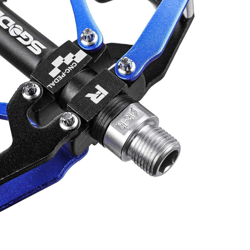 Ultralight Aluminum Mountain Bike Pedals, Wide Platform Flat Design