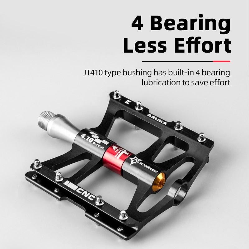 Ultralight Aluminum Alloy 4-Bearing Mountain Bike Flat Pedals