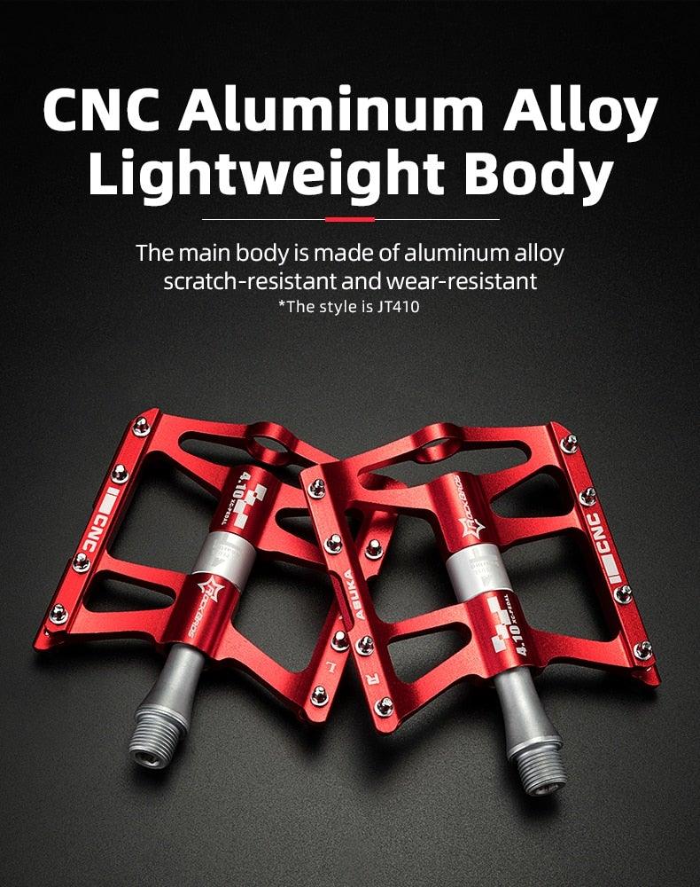 Ultralight Aluminum Alloy 4-Bearing Mountain Bike Flat Pedals