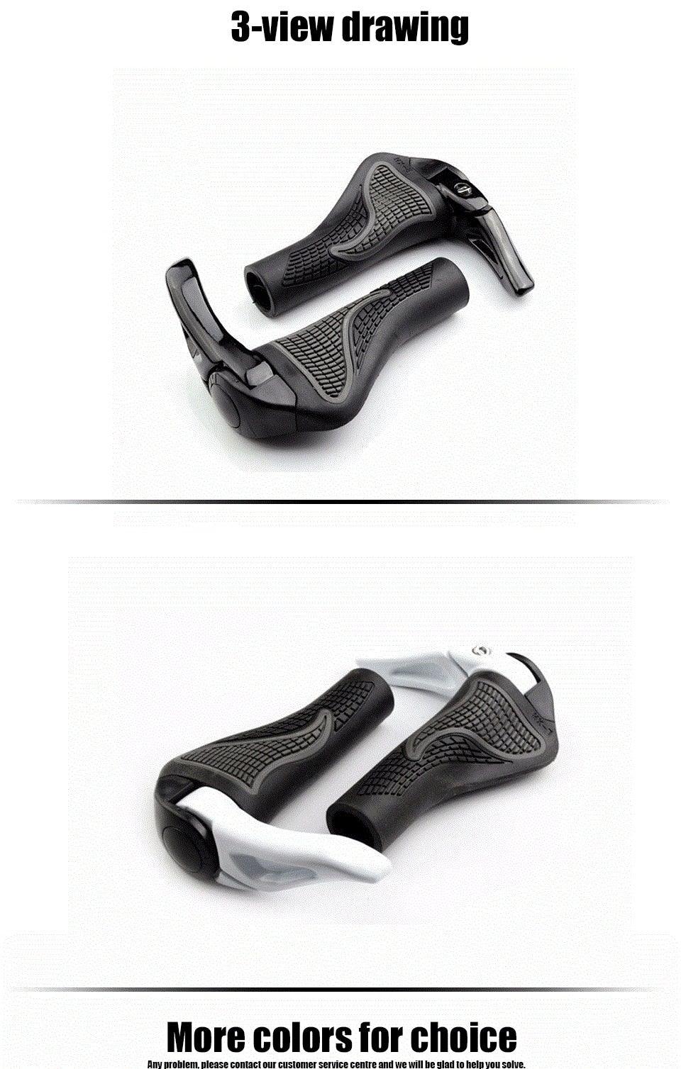 Ergonomic Single Lock-On MTB Grips - Non-Slip Rubber Handlebar