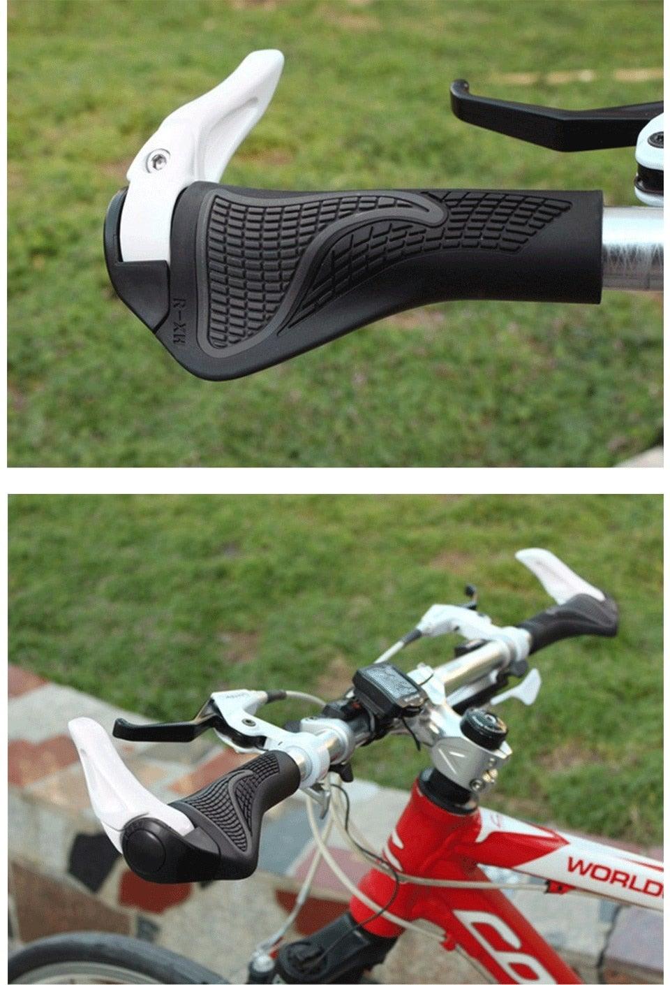 Ergonomic Single Lock-On MTB Grips - Non-Slip Rubber Handlebar