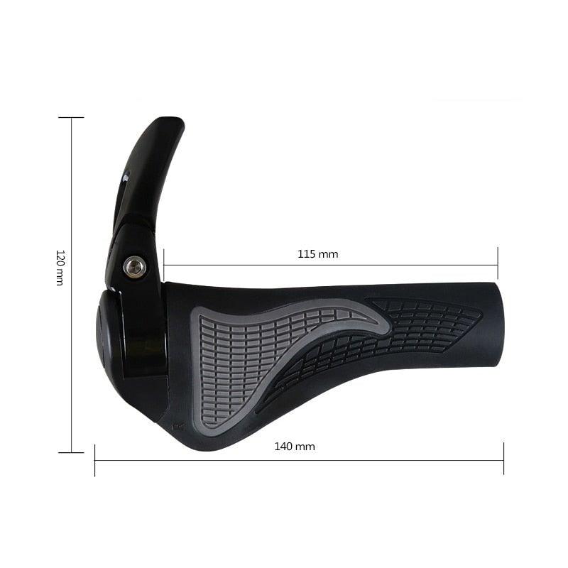 Ergonomic Single Lock-On MTB Grips - Non-Slip Rubber Handlebar
