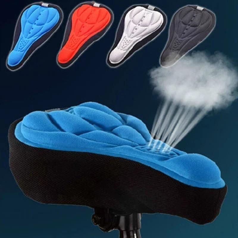Stevvex breathable bike seat cover with thick silicone sponge padding and non-slip base
