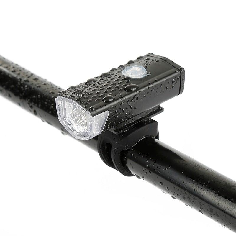 300 Lumen USB Rechargeable LED Bike Headlight - 3-Mode Flashlight