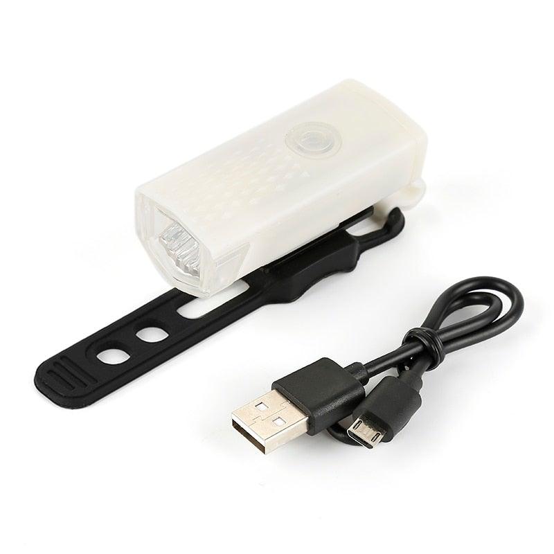 300 Lumen USB Rechargeable LED Bike Headlight - 3-Mode Flashlight