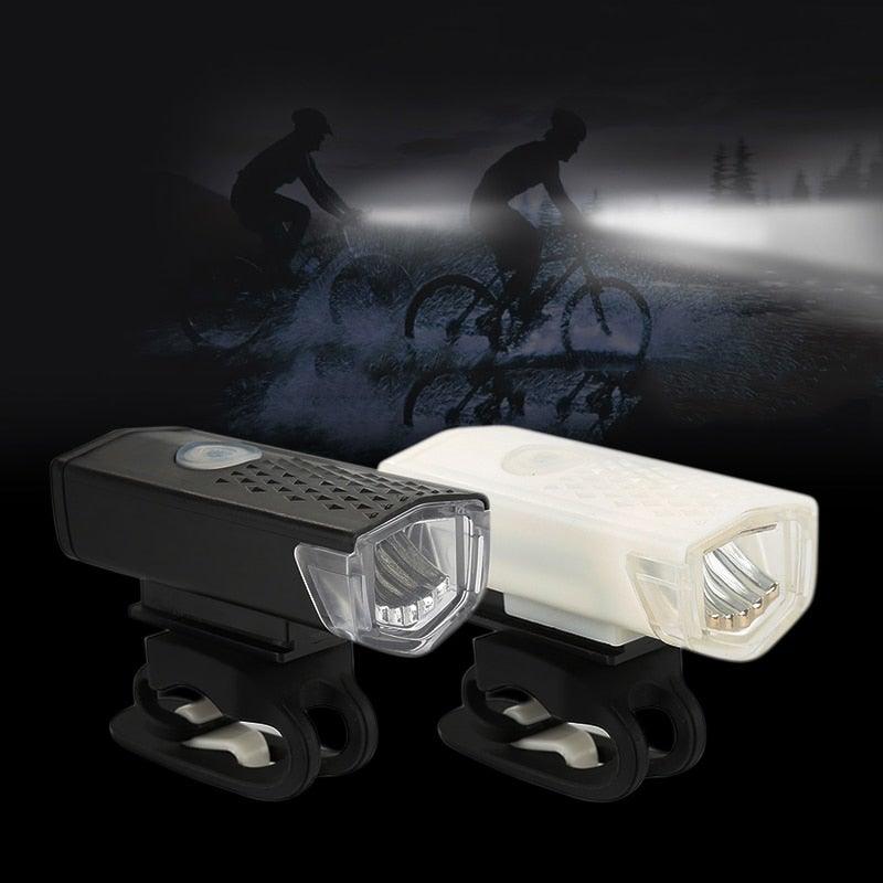 300 Lumen USB Rechargeable LED Bike Headlight - 3-Mode Flashlight