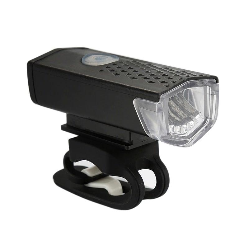 300 Lumen USB Rechargeable LED Bike Headlight - 3-Mode Flashlight
